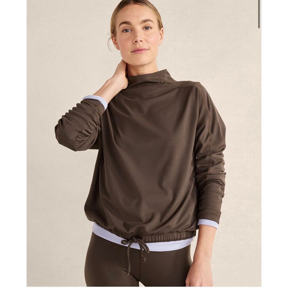 $90 Ann Taylor Balance Funnel-Neck Pullover size small